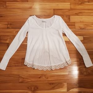 Waffle tee with open back